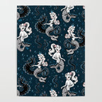 Pearla the Mermaid Riding on a Seahorse Poster Gallery Image 4