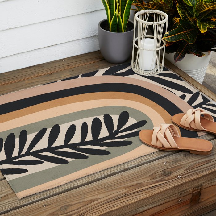 Abstract Art Rainbow 2 Outdoor Rug Gallery Image 2
