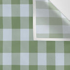 Gingham Plaid Pattern in Soft Sky and Sea Grass Tones Wall Tapestry Gallery Image 3