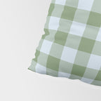 Gingham Plaid Pattern in Soft Sky and Sea Grass Tones Pillow Sham Gallery Image 4