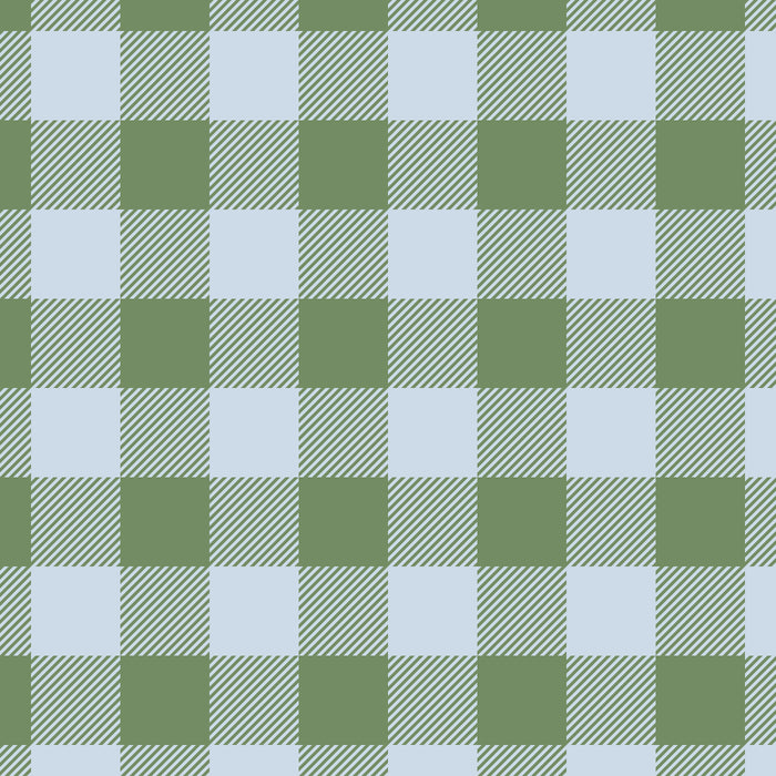 Gingham Plaid Pattern in Soft Sky and Sea Grass Tones Coffee Mug Gallery Image 2