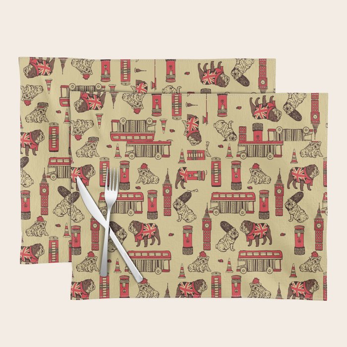 London English Bulldog Placemat Gallery Image 1
