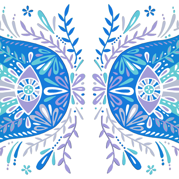 Hamsa Hand - Blue & Turquoise Palette Coffee Mug Gallery Image 2