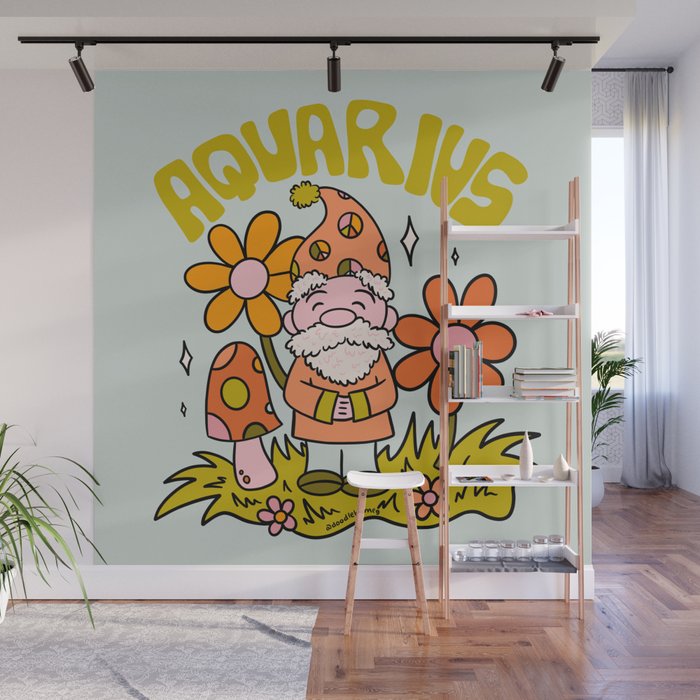 Aquarius Gnome Wall Mural Gallery Image 1
