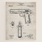 Colt Pistol Patent - Browning 1911 Colt Art - Antique Jigsaw Puzzle Gallery Image 1