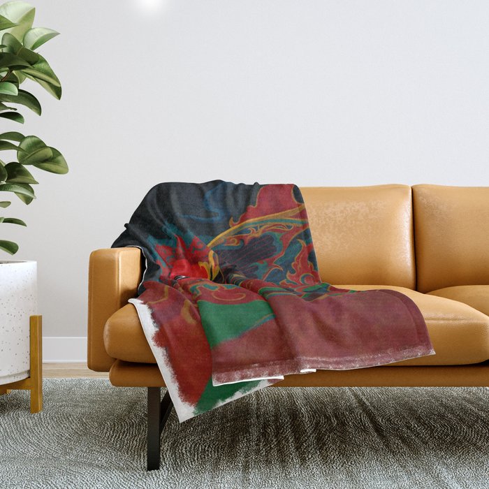 Fire fish Throw Blanket Gallery Image 1
