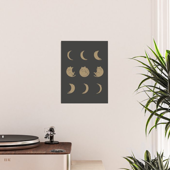 Cat Landscape 136: Cat Moon Poster Gallery Image 2