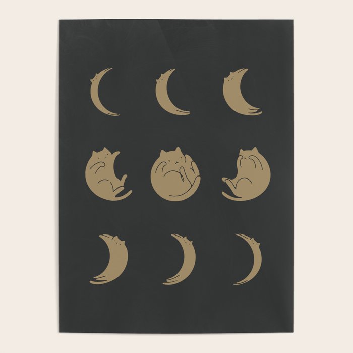 Cat Landscape 136: Cat Moon Poster Gallery Image 1