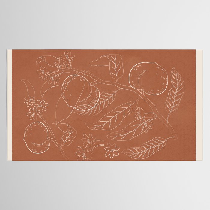 Peaches - Line Art 3 Tablecloth Gallery Image 2
