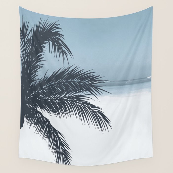 Palm and Ocean Wall Tapestry Gallery Image 1