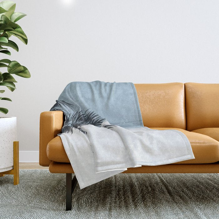 Palm and Ocean Throw Blanket Gallery Image 1