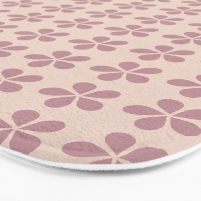 Blush Pink Floral Bath Mat Gallery Image 3