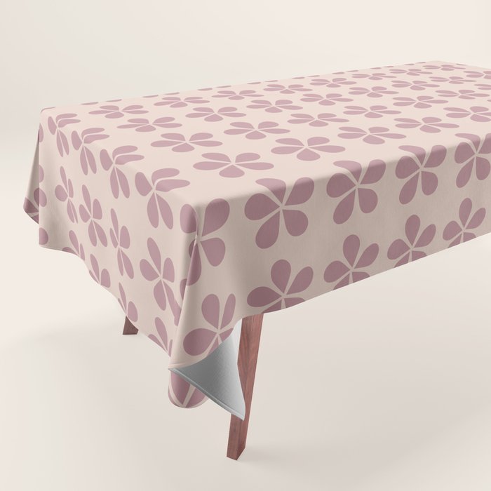 Blush Pink Floral Tablecloth Gallery Image 1