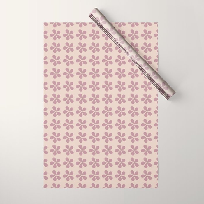 Blush Pink Floral Wrapping Paper Gallery Image 1
