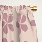 Blush Pink Floral Window Curtain Gallery Image 2