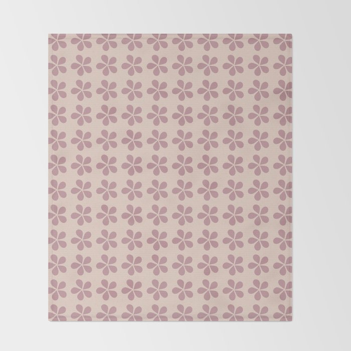 Blush Pink Floral Throw Blanket Gallery Image 2