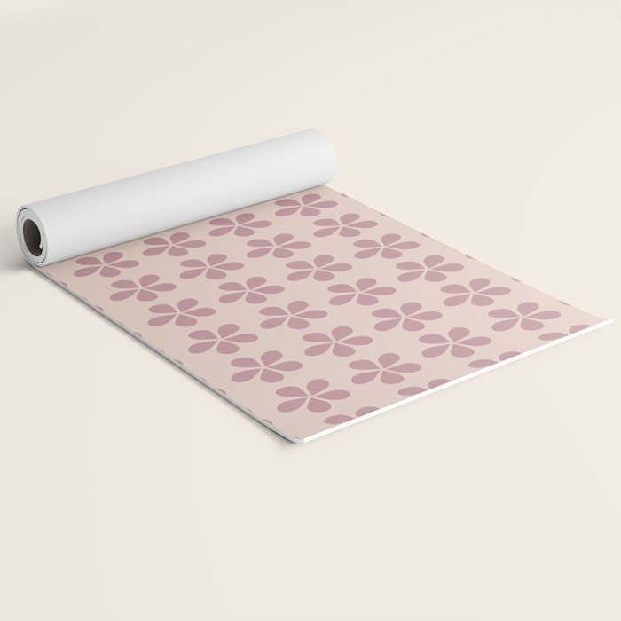Blush Pink Floral Yoga Mat Gallery Image 2