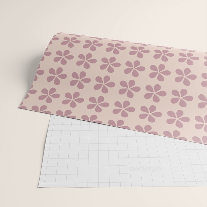 Blush Pink Floral Wrapping Paper Gallery Image 2