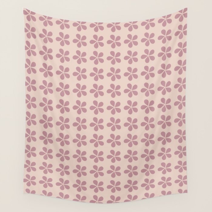 Blush Pink Floral Wall Tapestry Gallery Image 4