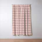 Blush Pink Floral Window Curtain Gallery Image 3