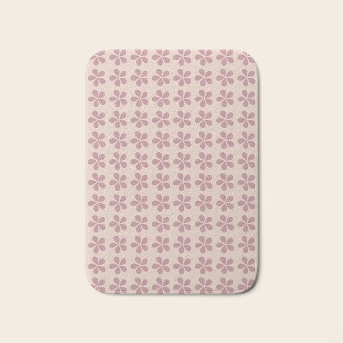 Blush Pink Floral Bath Mat Gallery Image 1