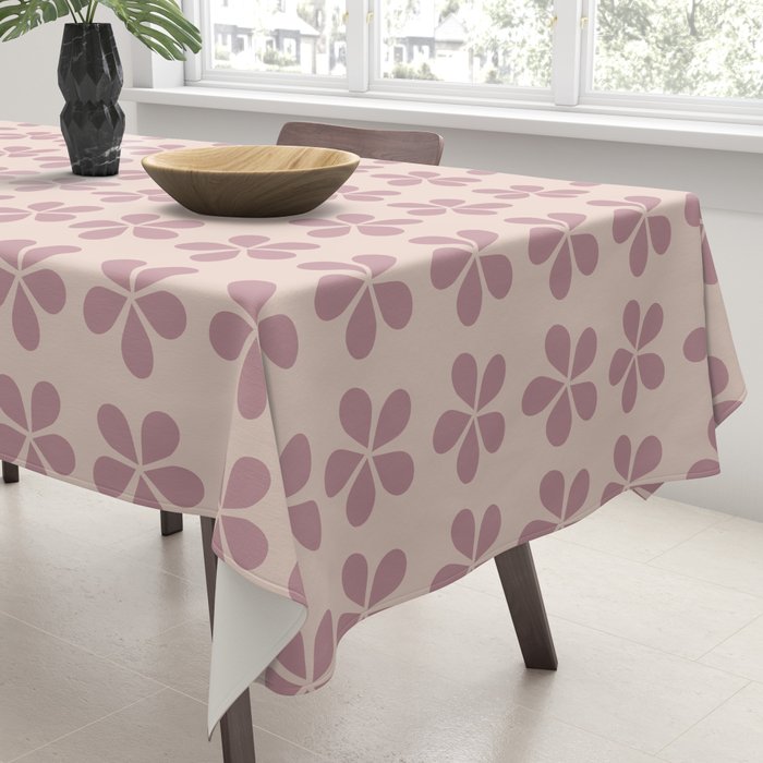 Blush Pink Floral Tablecloth Gallery Image 3
