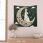 Rabbit on the moon  Wall Tapestry Gallery Image 2