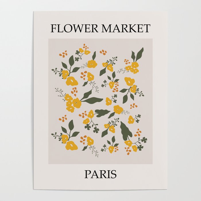 Flower Market Yellow Flowers Poster Gallery Image 4