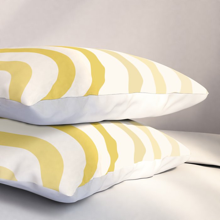 Bold Curvature Stripes XVIII Pillow Sham Gallery Image 3