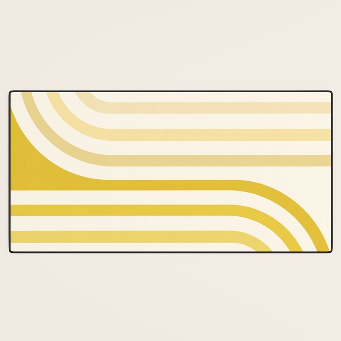 Bold Curvature Stripes XVIII Desk Mat Gallery Image 3
