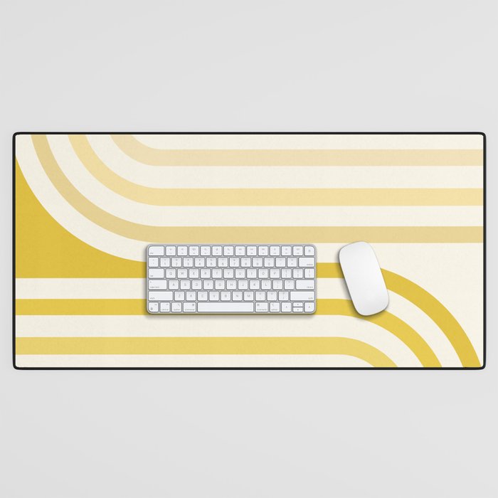 Bold Curvature Stripes XVIII Desk Mat Gallery Image 1
