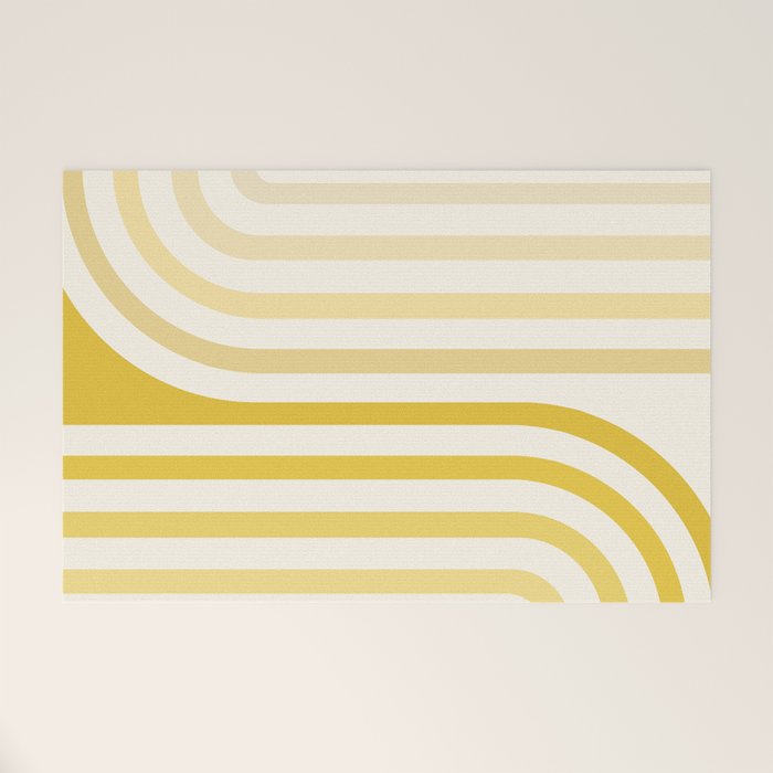 Bold Curvature Stripes XVIII Welcome Mat Gallery Image 1