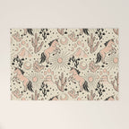 Desert Unicorn - Black, peach pink, and cream Welcome Mat Gallery Image 1