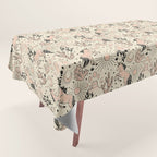 Desert Unicorn - Black, peach pink, and cream Tablecloth Gallery Image 1
