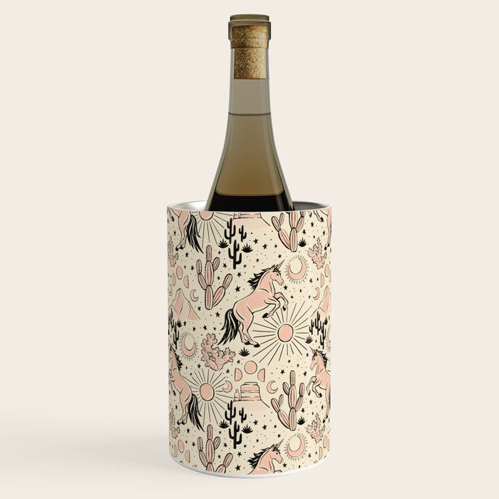 Desert Unicorn - Black, peach pink, and cream Wine Chiller Gallery Image 3