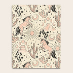 Desert Unicorn - Black, peach pink, and cream Notebook Gallery Image 4
