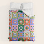 Bright Geometric Quilt Mosaic Pattern Comforter Gallery Image 6