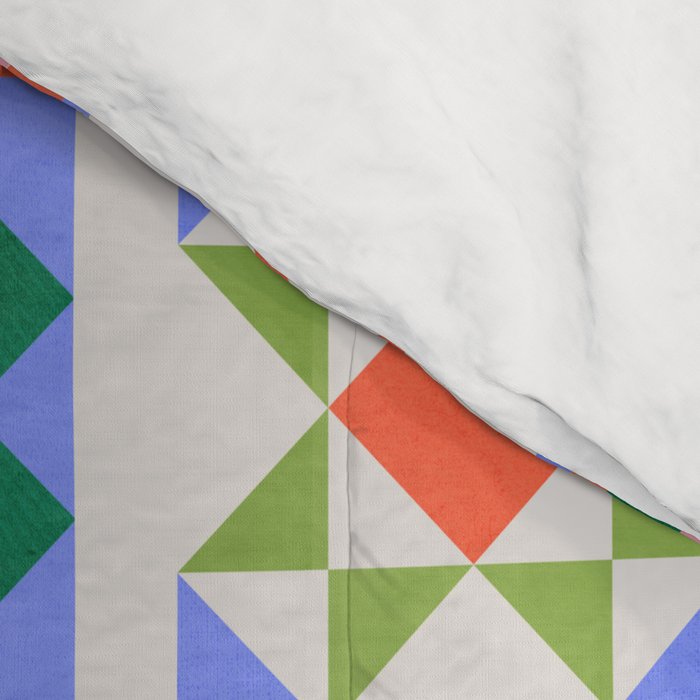 Bright Geometric Quilt Mosaic Pattern Comforter Gallery Image 4
