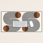 Abstraction_SUN_LINE_POP_ART_Minimalism_S001S Desk Mat Gallery Image 1