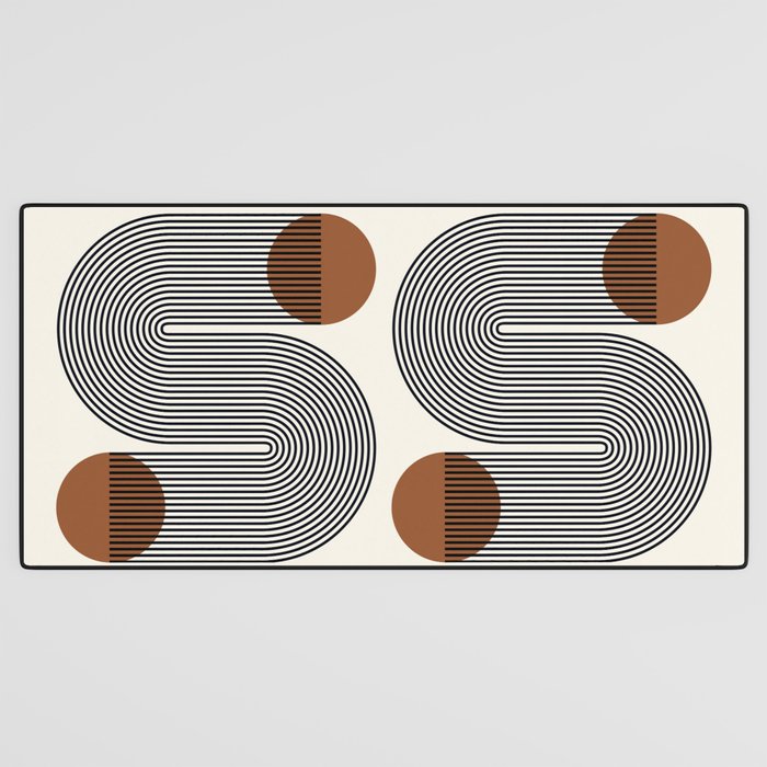 Abstraction_SUN_LINE_POP_ART_Minimalism_S001S Desk Mat Gallery Image 3