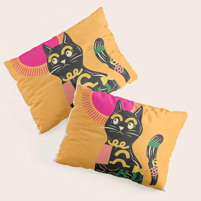 Very Happy Abstract Cat 4 Pillow Sham Gallery Image 3