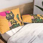 Very Happy Abstract Cat 4 Pillow Sham Gallery Image 2