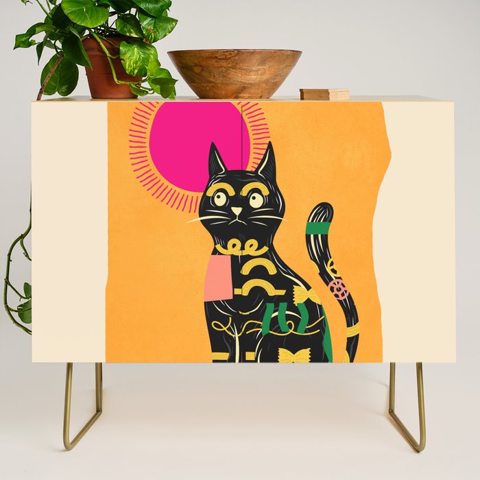 Very Happy Abstract Cat 4 Credenza Gallery Image 1