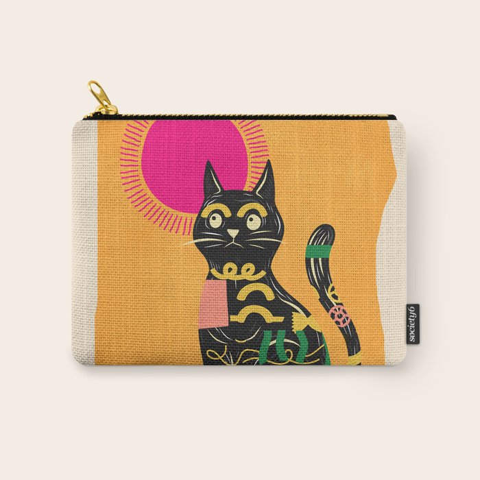 Very Happy Abstract Cat 4 Carry All Pouch Gallery Image 1