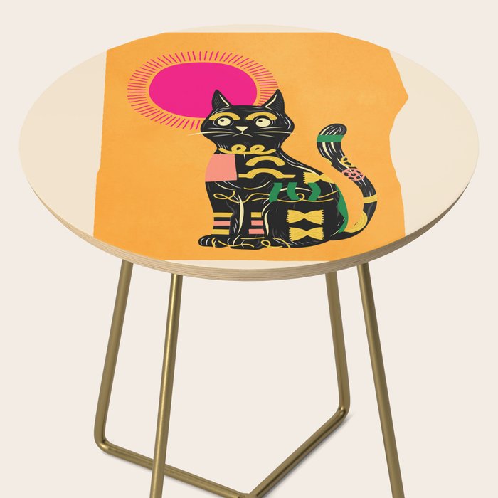 Very Happy Abstract Cat 4 Side Table Gallery Image 2
