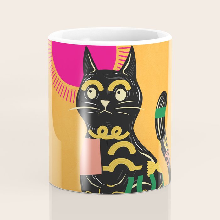Very Happy Abstract Cat 4 Coffee Mug Gallery Image 4