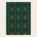 Art Deco Emerald Green & Gold Pattern Poster Gallery Image 4