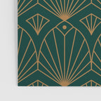 Art Deco Emerald Green & Gold Pattern Poster Gallery Image 3