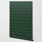 Art Deco Emerald Green & Gold Pattern Wallpaper Gallery Image 2