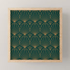 Art Deco Emerald Green & Gold Pattern Mini Art Print Gallery Image 1